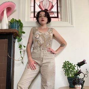 Vintage 1990s Nicola Sleeveless Crinkle Blouse
